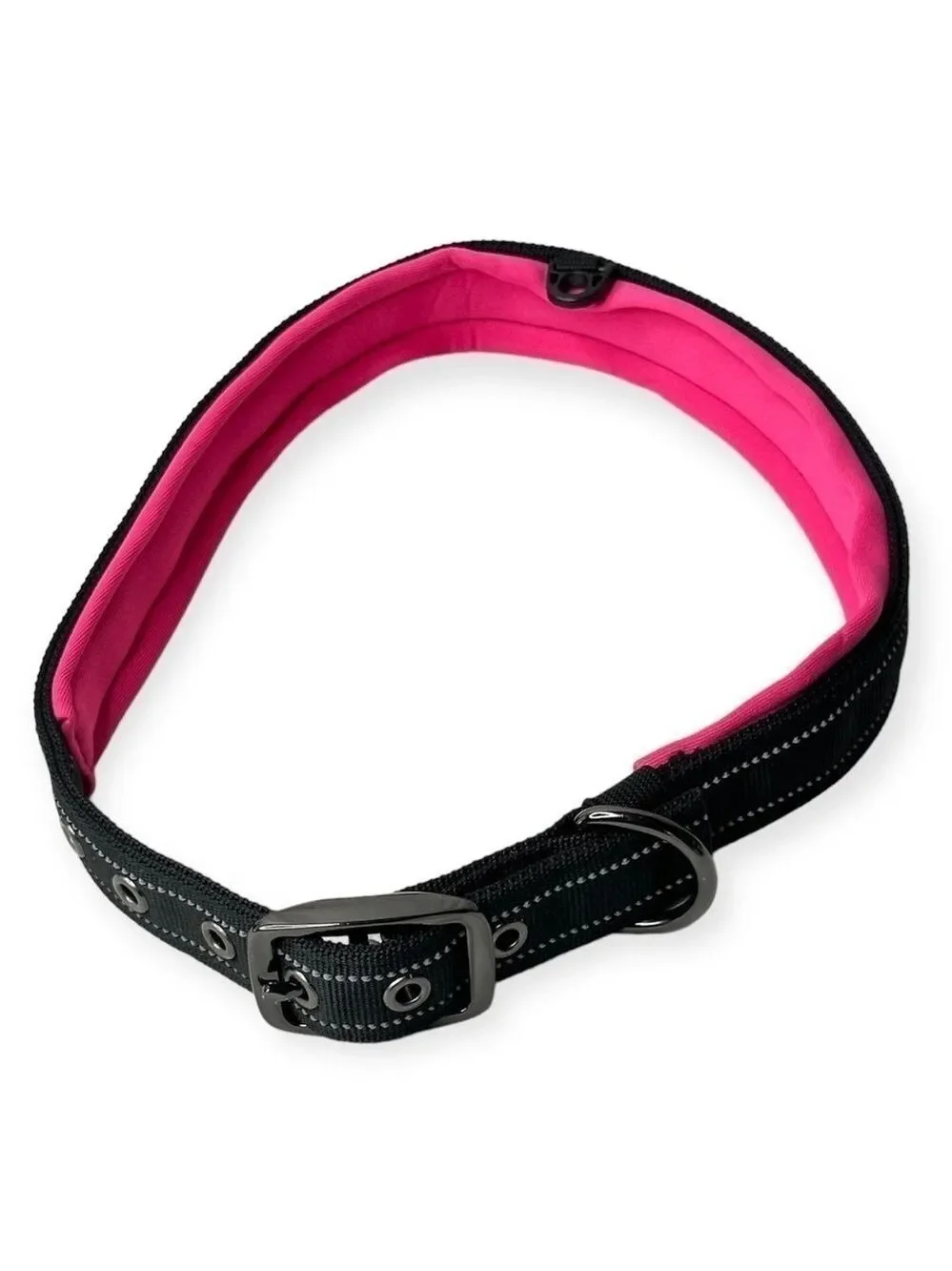 Neoprene‎ Black Pink Dog Collar XL